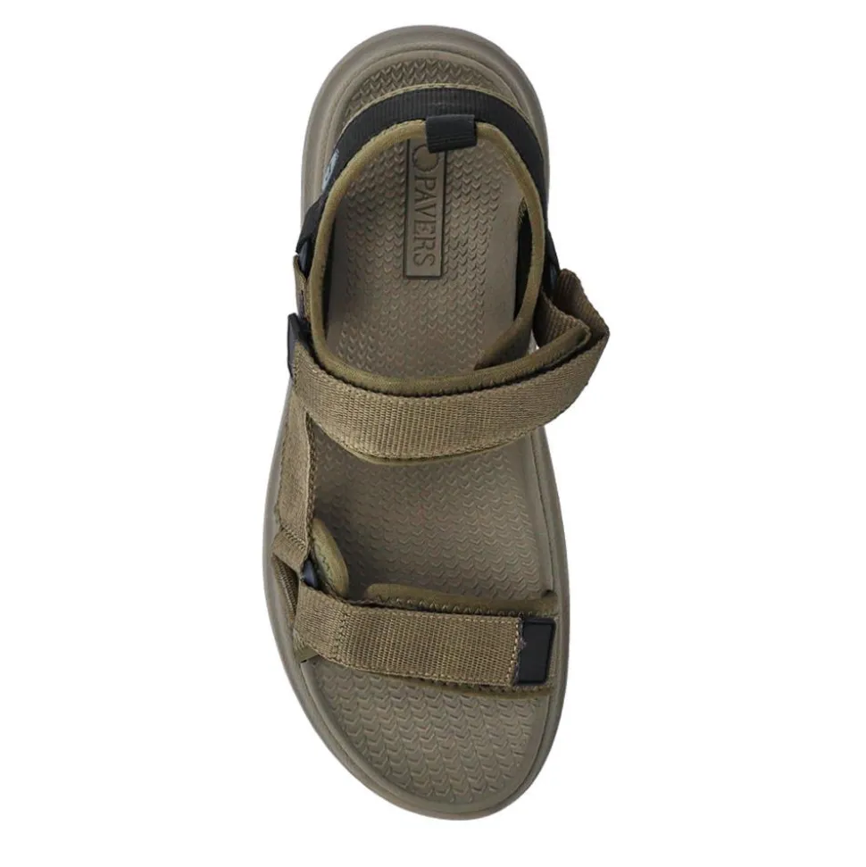 Touch-Fastening Casual Sandals - Khaki