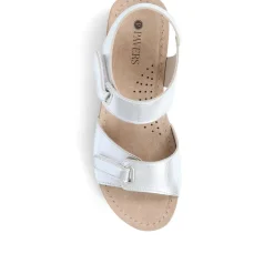 Touch-Fastening Flat Sandals - Silver