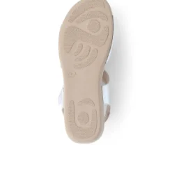 Touch-Fastening Flat Sandals - Silver