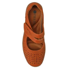 Touch-Fastening Mary Janes - Tan