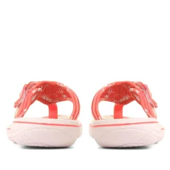 Touch-Fastening Toe Post Sandals - Coral