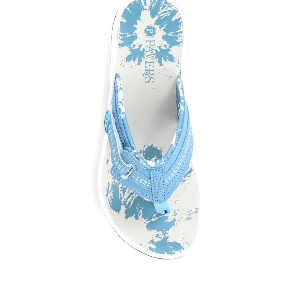 Touch-Fastening Toe Post Sandals - Denim