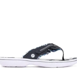 Touch-Fastening Toe Post Sandals - Navy
