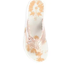 Touch-Fastening Toe Post Sandals - Rose Gold