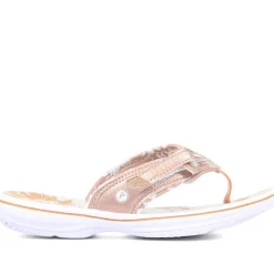 Touch-Fastening Toe Post Sandals - Rose Gold