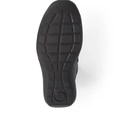 Touch-Fasten Leather Shoes - Black