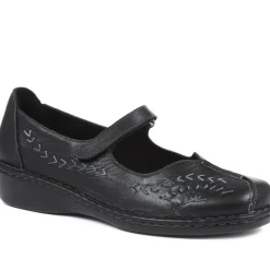 Touch-Fasten Mary Janes - Black
