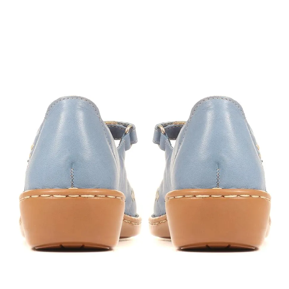Touch-Fasten Mary Janes - Denim