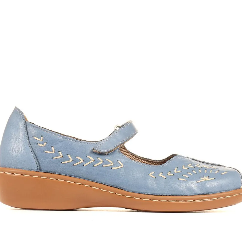 Touch-Fasten Mary Janes - Denim