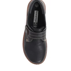 Touch-Fasten Monk Shoes - Black
