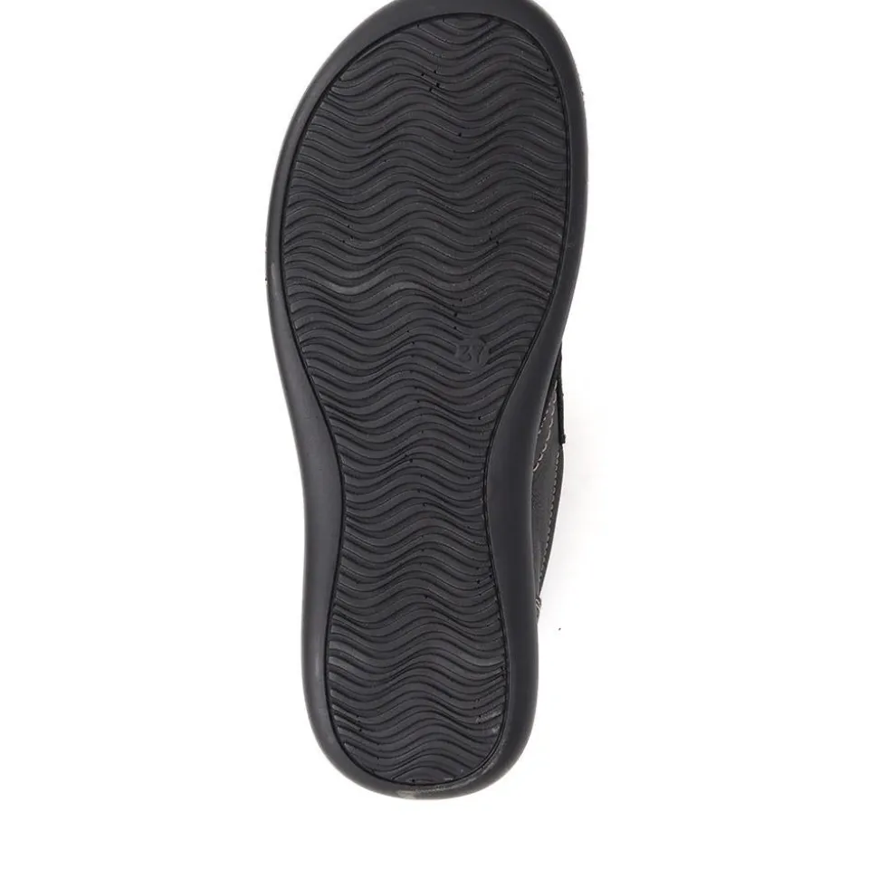Touch-Fasten Monk Shoes - Black