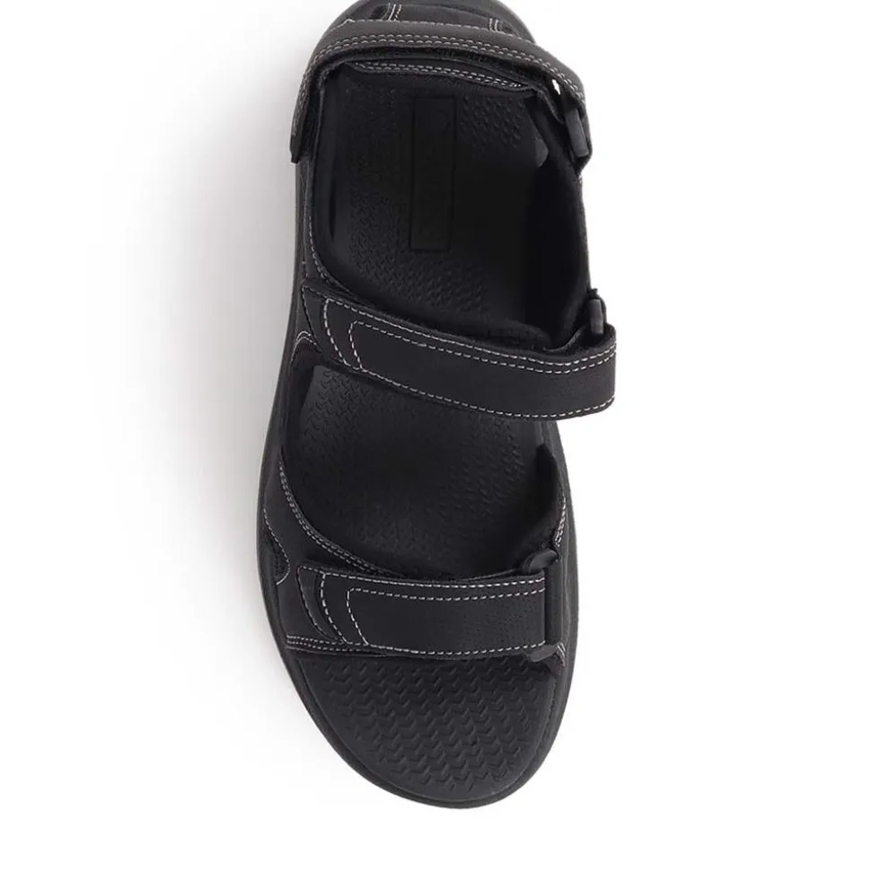 Touch-Fasten Sandals - Black
