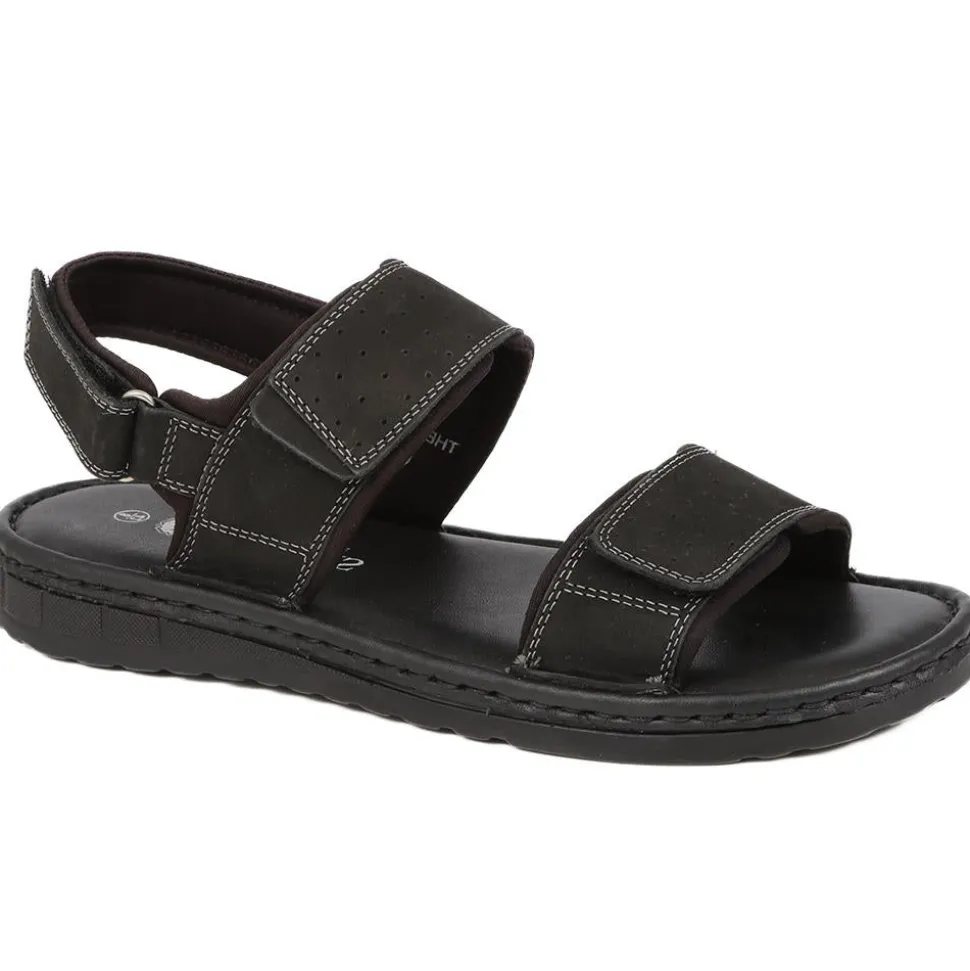 Touch-Fasten Sandals - Black