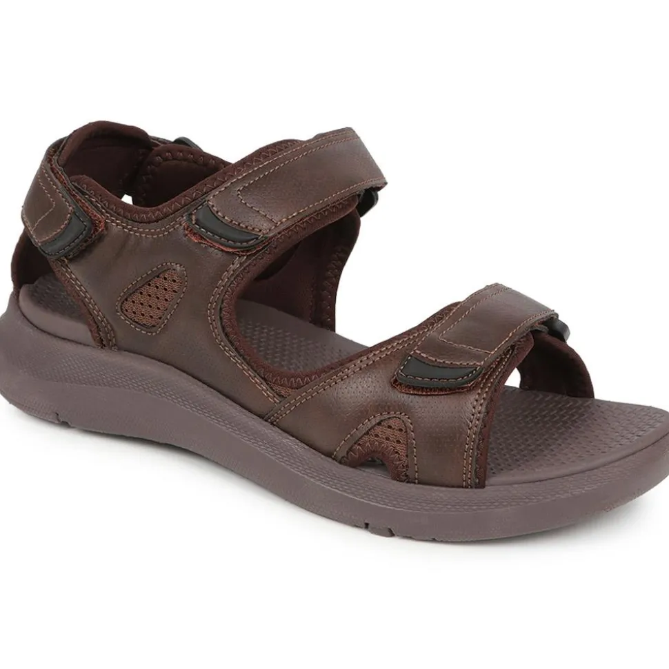 Touch-Fasten Sandals - Dark Brown