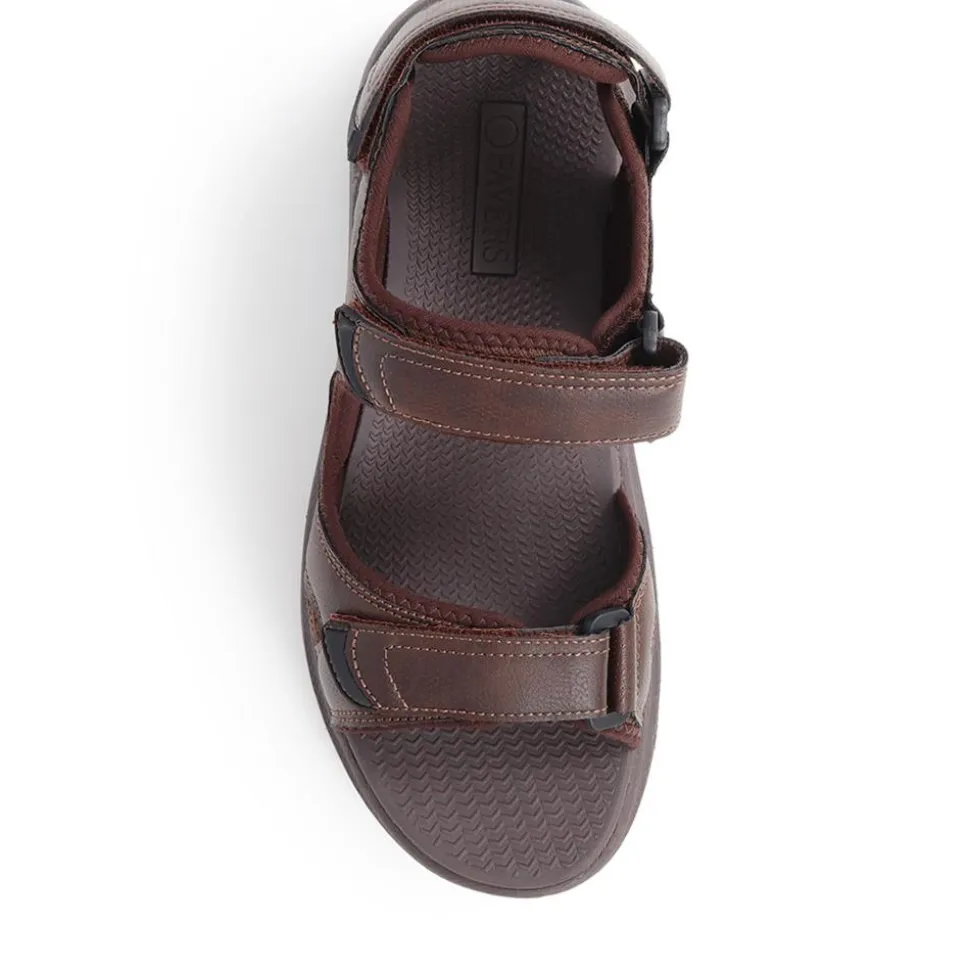 Touch-Fasten Sandals - Dark Brown
