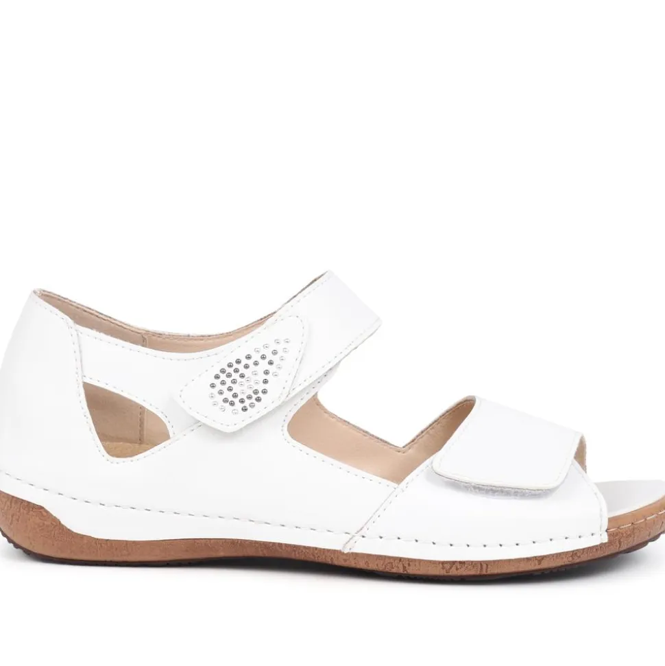 Touch-Fasten Sandals - White