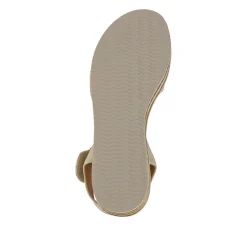 Touch Fasten Wedge Sandals - Beige