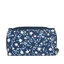 Tri-Fold Purse - Navy Floral