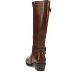 Triple-Buckled Long Boots - Brown