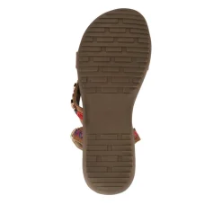 Triple-Strapped Mules - Tan