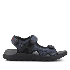 Triple Touch-Fastening-Strapped Sandals - Navy