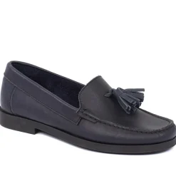 Trish Leather Casual Moccasins - Black