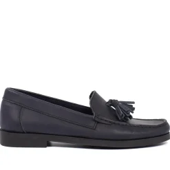 Trish Leather Casual Moccasins - Black