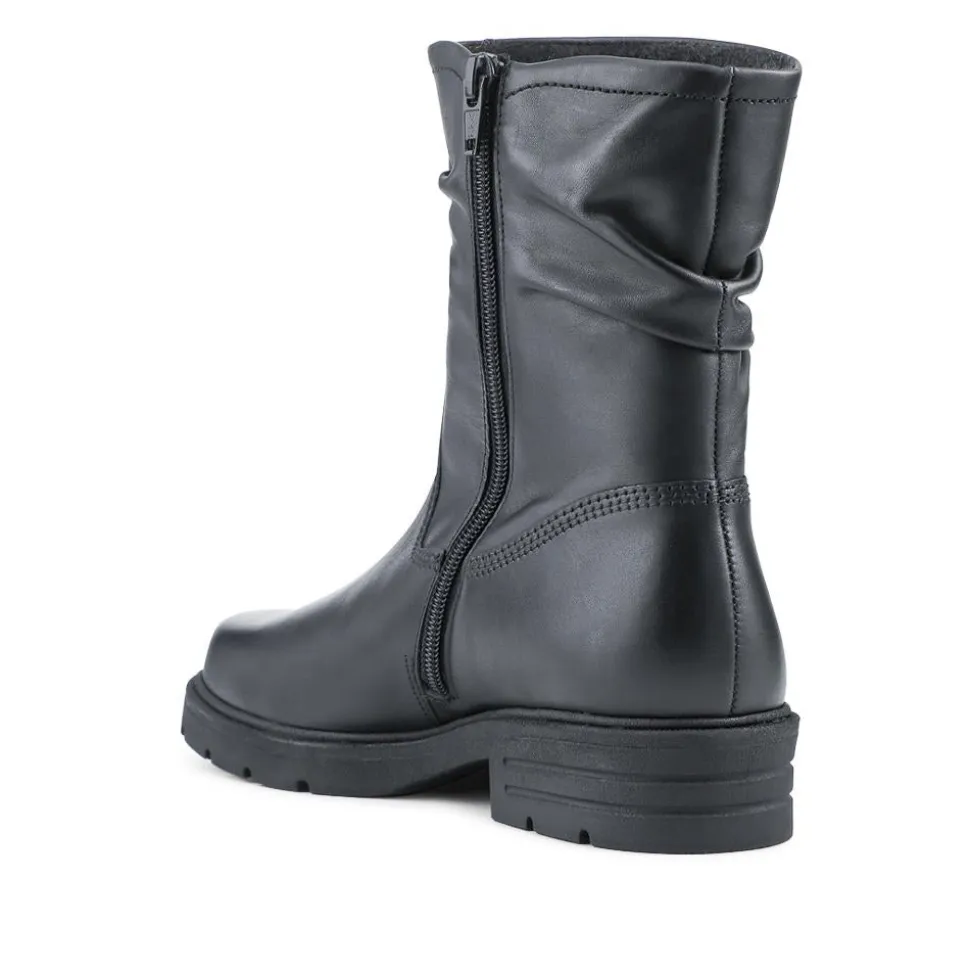 Trusted Gabor Leather Slouch Boots - Black