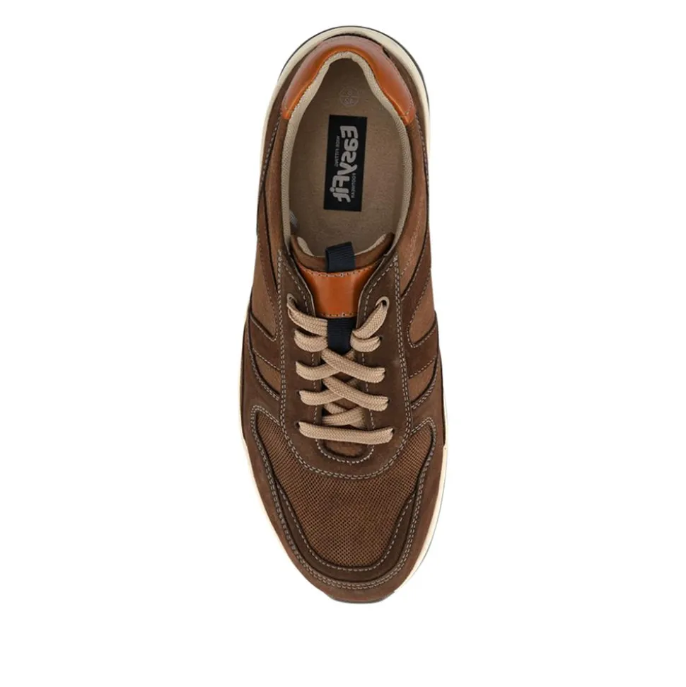 Ultra-Wide Lace-Up Trainers - Brown