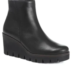 Utopia Gabor Wedge Heel Ankle Boots - Black