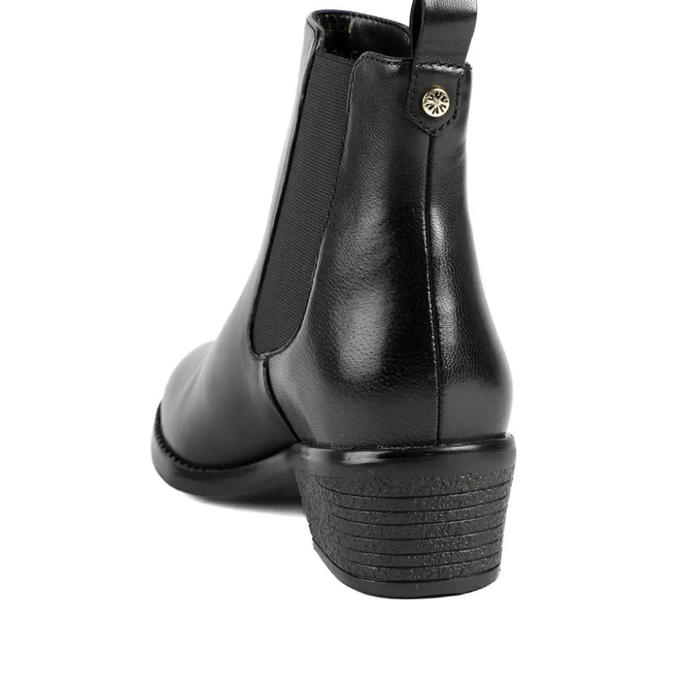 Van Dal Barlow II Extra Wide Leather Ankle Boots - Black Leather