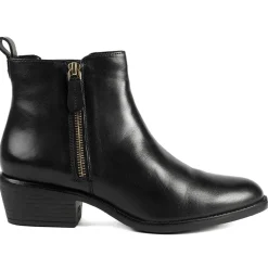 Van Dal Barlow II Wide Fit Leather Ankle Boots - Black Leather