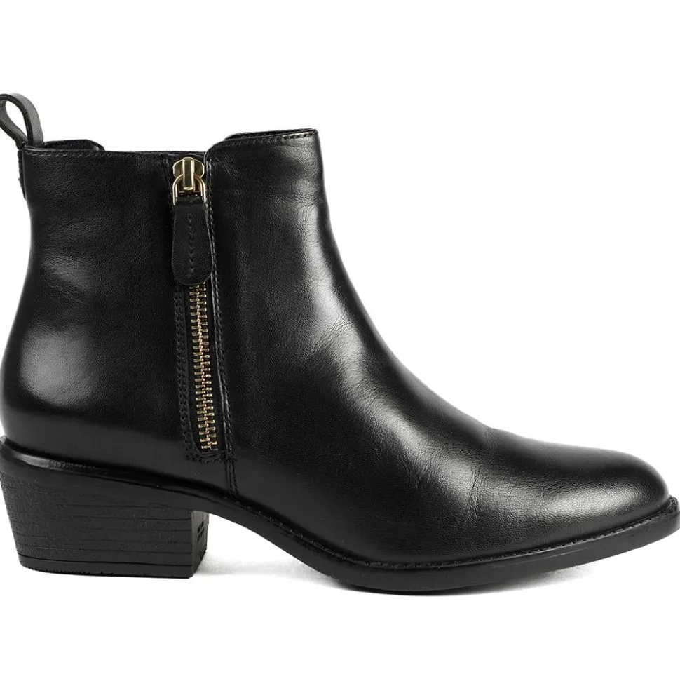 Van Dal Barlow II Wide Fit Leather Ankle Boots - Black Leather