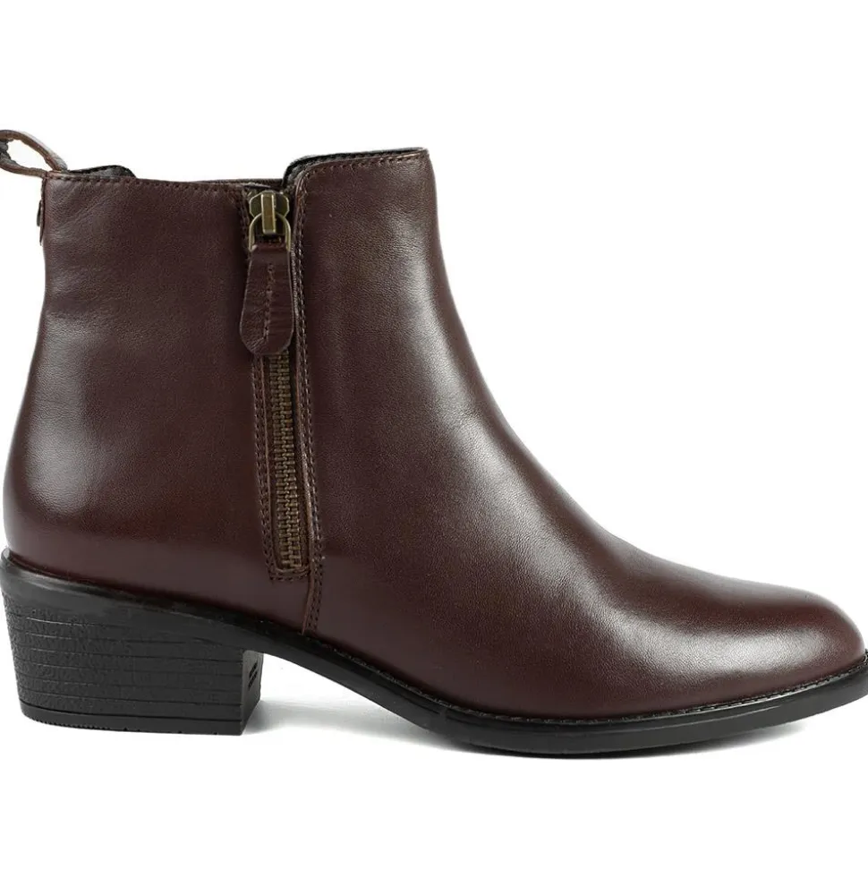 Van Dal Barlow II Wide Fit Leather Ankle Boots - Brown Leather