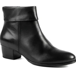 Van Dal Dove Leather Ankle Boots - Black Leather