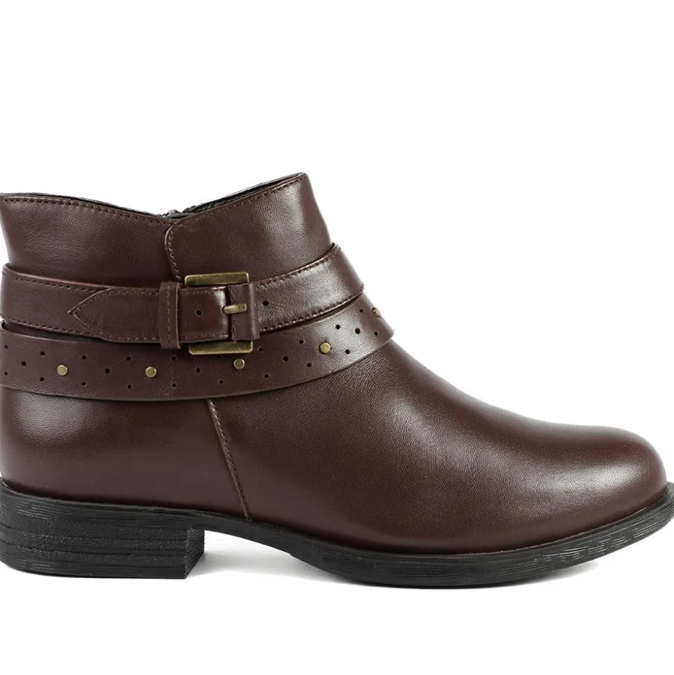 Van Dal Fiesta II Extra Wide Fit Ankle Boots - Brown Leather
