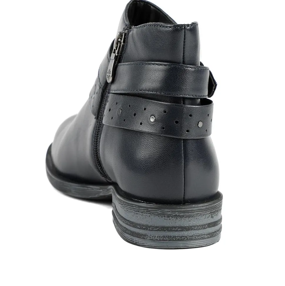 Van Dal Fiesta II Extra Wide Fit Ankle Boots - Navy Leather