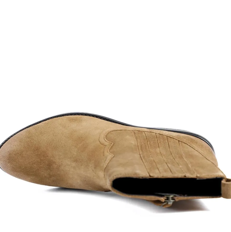 Van Dal Jessie Wide Fit Leather Ankle Boots - Tan Suede