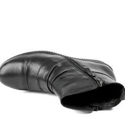 Van Dal Leather Zip Up Ankle Boots - Black