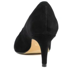 Van Dal Stella Wide Fit Leather Court Shoes - Black Suede