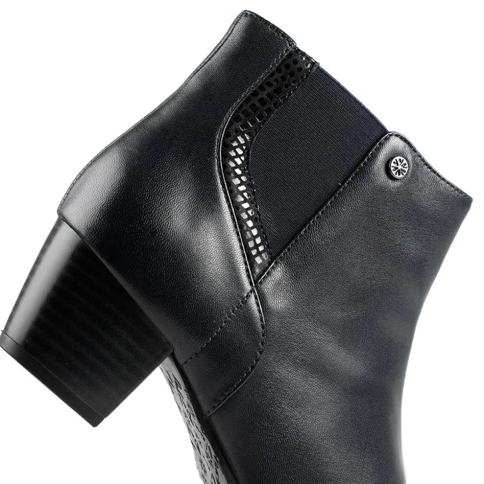 Van Dal Swanton Leather Ankle Boots - Navy Leather