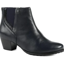 Van Dal Swanton Leather Ankle Boots - Navy Leather