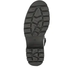 Warm Dual-Fasten Ankle Boots - Black Croc