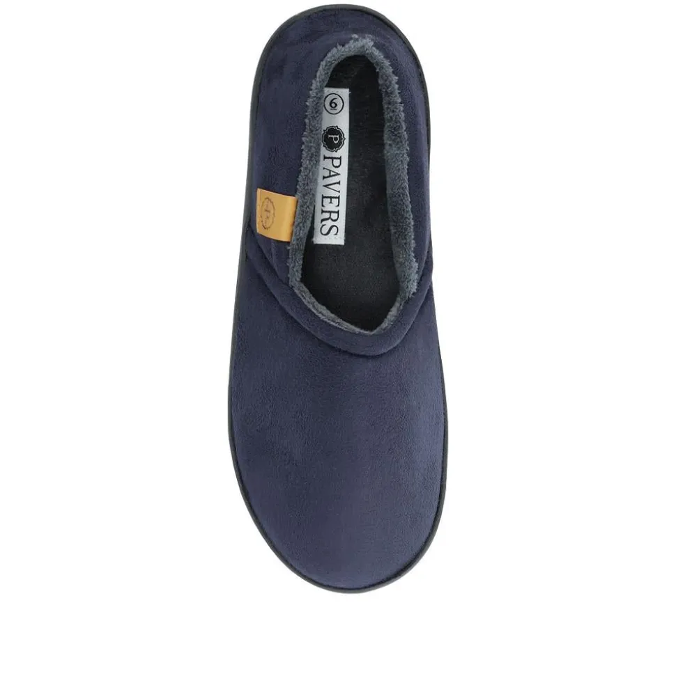 Warm Full Slippers - Navy