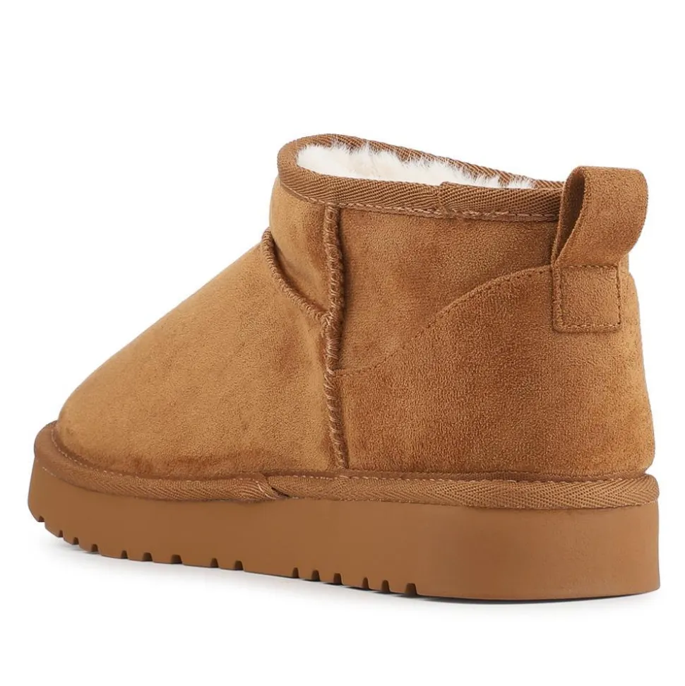 Warm Lightweight Slipper Boots - Chestnut