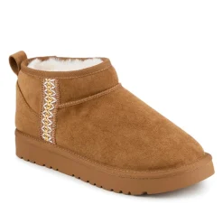 Warm Lightweight Slipper Boots - Chestnut