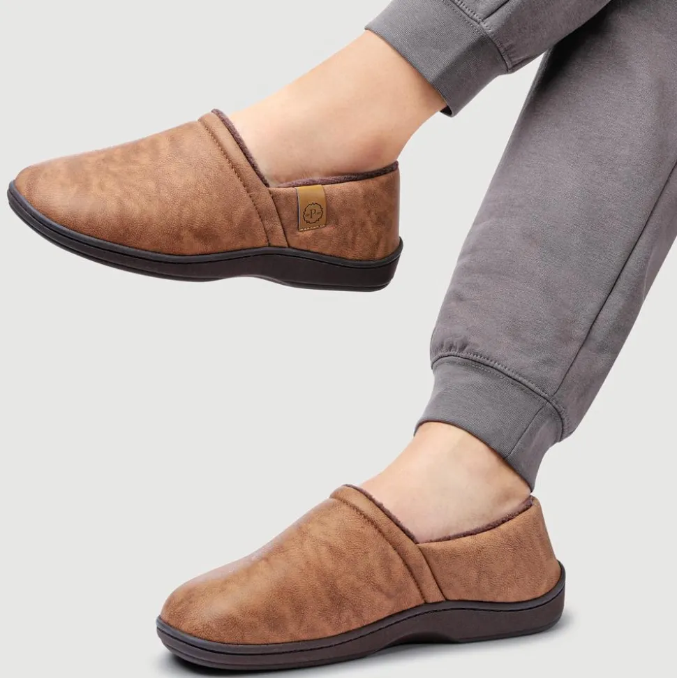 Warm Lightweight Slippers - Tan