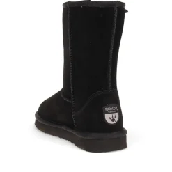 Warm-Lined Calf-Length Boots - Black