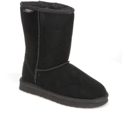 Warm-Lined Calf-Length Boots - Black
