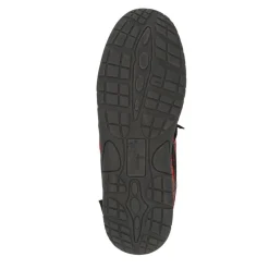 Warm-Lined Corded Slippers - Grey-Red
